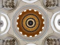 Sendayan, Malaysia-ÃÂ December 15, 2019: View of dome inside Sri Sendayan Mosque, This mosque is donated by TS Rashid hussain.